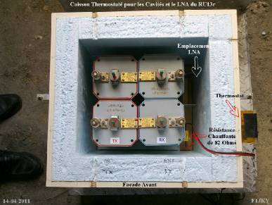 Caisson Thermostaté pour les Cavités et le LNA du Ru13r